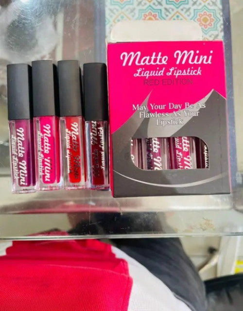 Matte mini Liquid lipstick set of 4 pcs